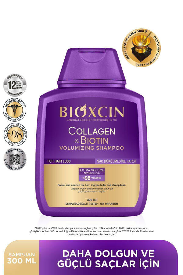 Collagen & Biotin Extra Volume Shampoo 300 Ml - Collagen Biotin for Fine Thin Hair - 13