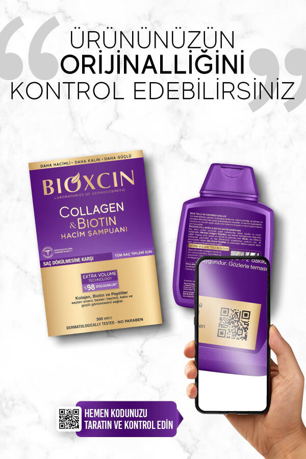 Collagen & Biotin Extra Volume Shampoo 300 Ml - Collagen Biotin for Fine Thin Hair - 9