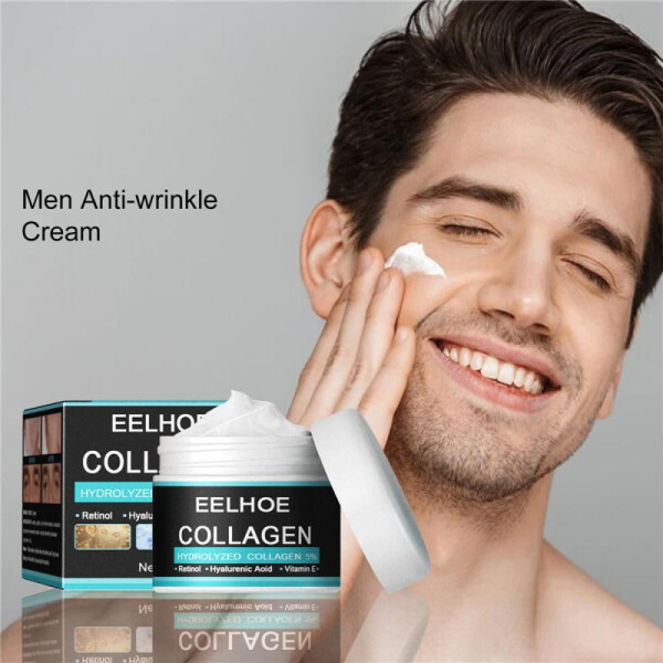 Collagen Cream for Men, Men Anti-wrinkle Cream, Men Face Moisturizer Cream, Day & Night Skin Care Lotion (30g) - 13