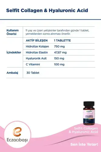 Collagen & Hyaluronic Acid 30 Tablets - 2