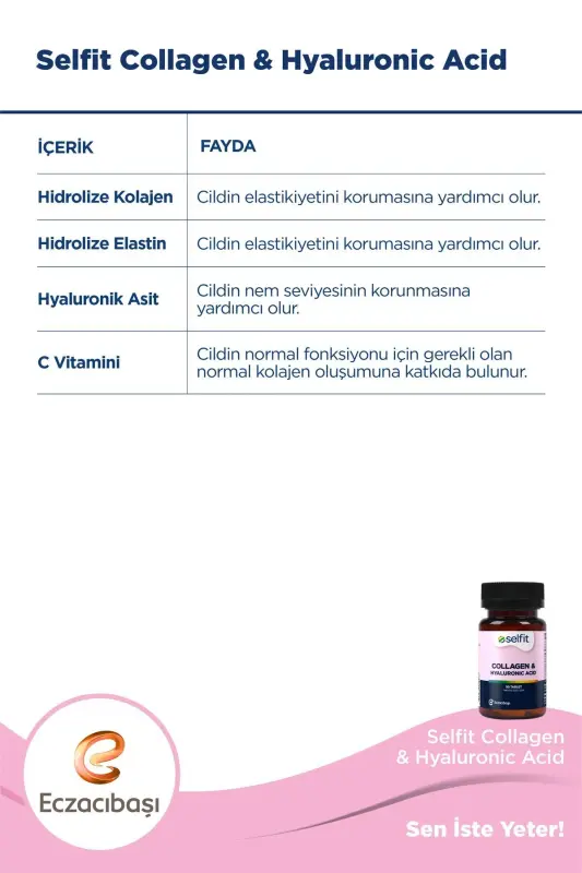 Collagen & Hyaluronic Acid 30 Tablets - 7