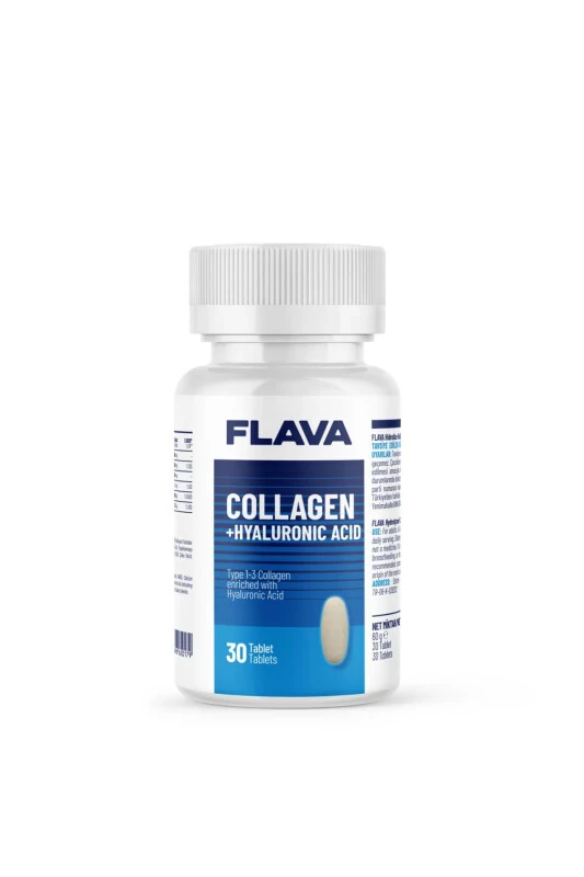 Collagen + Hyaluronic Acid - 30 Tablets - FLAVA