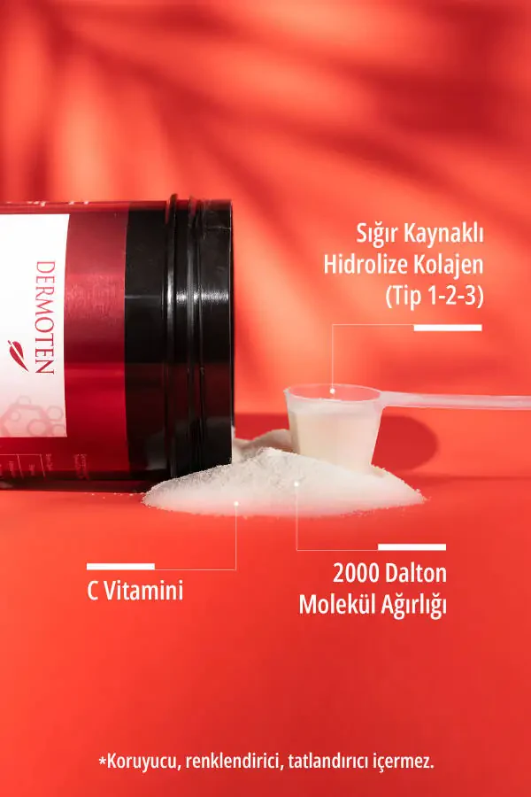 Collagen Plus Powder 300 Gr Type 1 - Type 2 - Type 3 - With Vitamin C 30 x 10,000 Mg Collagen Powder - 3