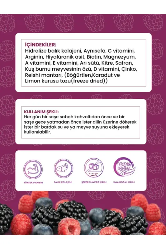 Collay Kolajen Karışımı Tozu (BALIK KOLAJENİ) 100%doğal (30SAŞE) - 4