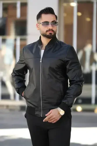 College Leather Jacket-New Black Leather - BASEL.CO (1)