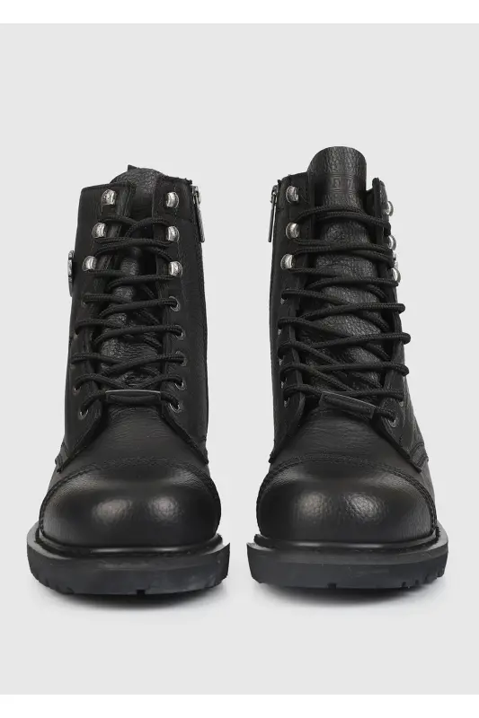 Colmar Siyah Erkek Baskılı Deri Bot 025M100553-BLACK - 3