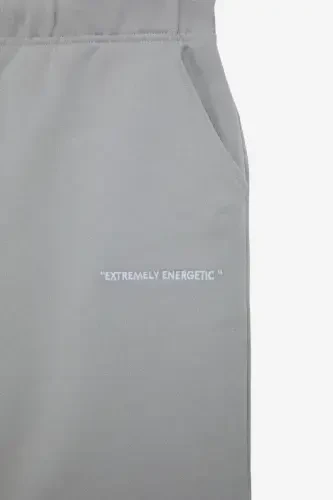 COLOMBIA Erkak 2 Li Set Comfort Fit Polarsız Nakışlı Açık Gri Eşofman Takımı-Açık Gri - 4