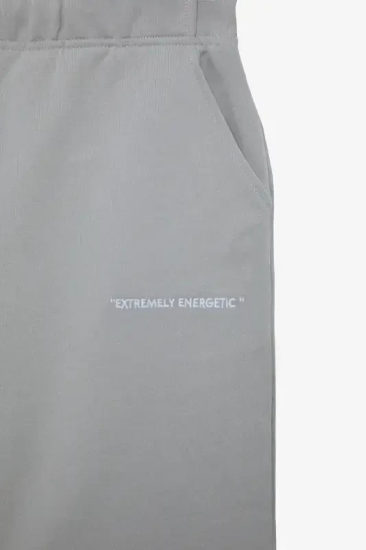 COLOMBIA Erkak 2 Li Set Comfort Fit Polarsız Nakışlı Açık Gri Eşofman Takımı-Açık Gri - 4