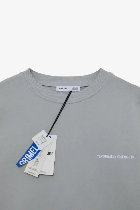 COLOMBIA Erkek 2 Li Set Comfort Fit Polarsız Nakışlı Açık Gri Eşofman Takımı-Açık Gri - 3