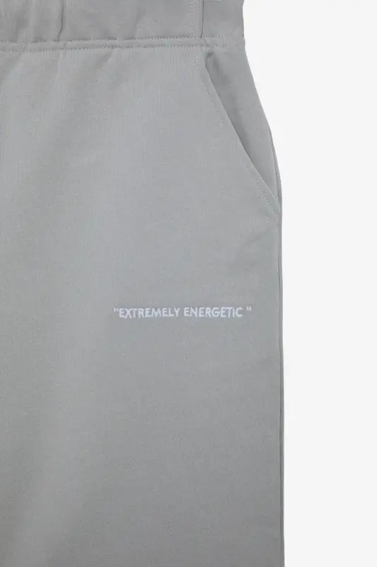 COLOMBIA Erkek 2 Li Set Comfort Fit Polarsız Nakışlı Açık Gri Eşofman Takımı-Açık Gri - 4