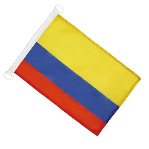 Colombia NAUTICAL Flag 18'' x 12'' - Colombian flags 30 x 45 cm. - Banner 12x18 in for boat - AZ FLAG - 2