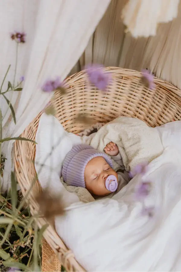 Color Rubber Pacifier 0-6 Months Violet Sky - 3