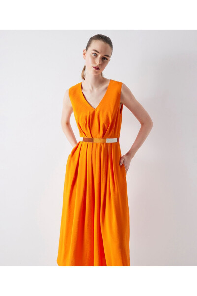 Colorblock belted midi dress - 2