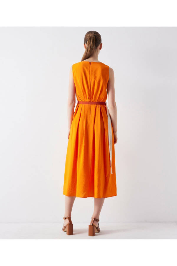 Colorblock belted midi dress - 6