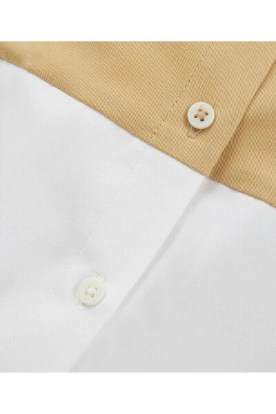 Colorblock cropped shirt - 11