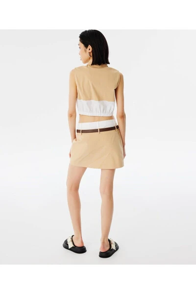 Colorblock cropped shirt - 7