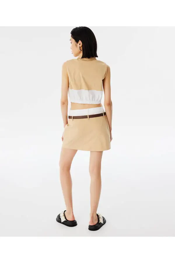 Colorblock cropped shirt - 7