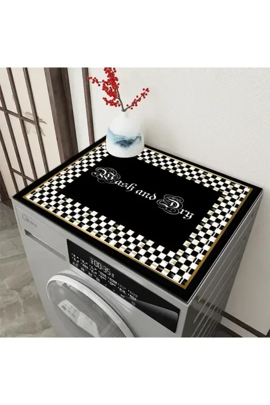 Colorful Laundry Dryer Machine Cover Protection Mat Waterproof Non-slip Washable-PATTERN - ELSE HALI