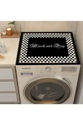 Colorful Laundry Dryer Machine Cover Protection Mat Waterproof Non-slip Washable-PATTERN - ELSE HALI (1)