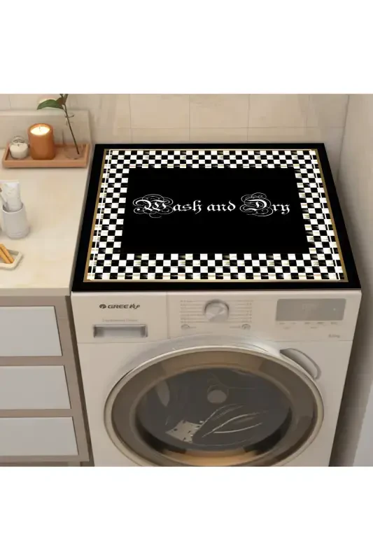 Colorful Laundry Dryer Machine Cover Protection Mat Waterproof Non-slip Washable-PATTERN - 2