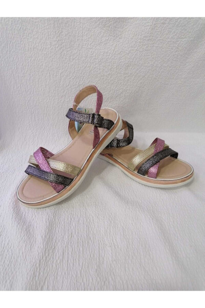 Colorful Padded Sole Girl Sandals - 6