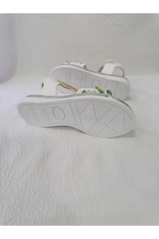 COLORFUL SOLE PADDED GIRL SANDAL-WHITE - 8