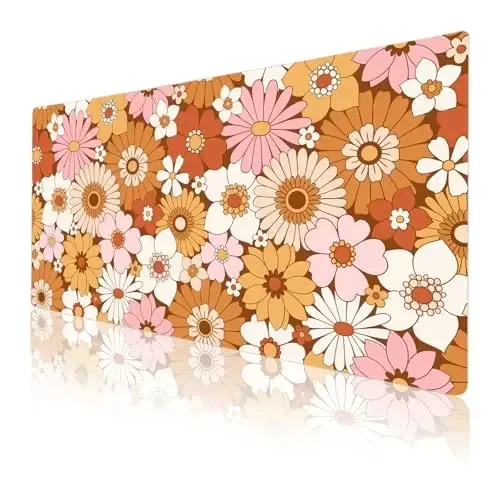 Colorful Star Katta Sichqoncha Pad, PU Charm Suv o'tkazmaydigan Stol Mat, Kompyuter O'yin Sichqoncha Pad, XXL To'liq Stol Sichqoncha ostida Sirpanmaydigan Stol Pad Maktab Ofis Uy uchun 31,5