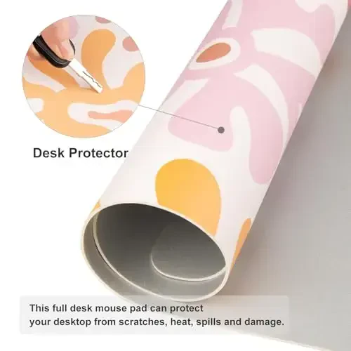 Colorful Star Katta Sichqoncha Paneli, PU Teri Suv o'tkazmaydigan Stol Mat, Kompyuter O'yin Sichqoncha Paneli, XXL To'liq Stol Sichqonchasi Sirpanmaydigan Stol Paneli Maktab Ofis Uy uchun 31.5