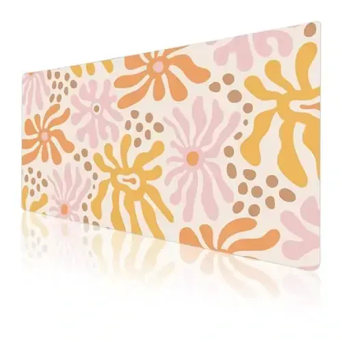 Colorful Star Katta Sichqoncha Paneli, PU Teri Suv o'tkazmaydigan Stol Mat, Kompyuter O'yin Sichqoncha Paneli, XXL To'liq Stol Sichqonchasi Sirpanmaydigan Stol Paneli Maktab Ofis Uy uchun 31.5