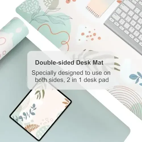 Colorful Star Large Mouse Pad, Abstract Botanical Waterproof Desk Mat, Boho Computer Gaming Mouse Pad, Minimalist XXL Full Desk Mousepad Non Slip Desk Pad for School Office Home 31.5