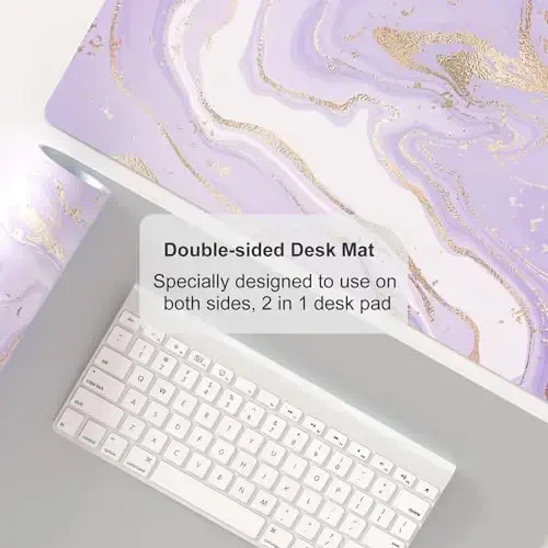 Colorful Star Large Mouse Pad, PU Leather Waterproof Desk Mat, Computer Gaming Mouse Pad, XXL Extended Full Mousepad Non Slip Desk Pad for School Office Home 31.5