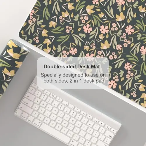 Colorful Star Large Mouse Pad, PU Leather Waterproof Desk Mat, Computer Gaming Mouse Pad, XXL Extended Mousepad Non Slip Desk Pad for School Office Home 23.6