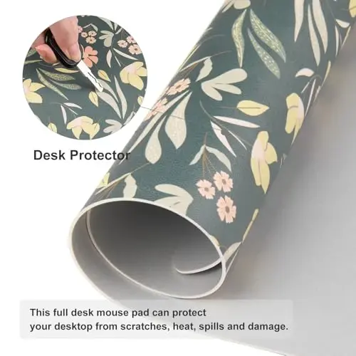 Colorful Star Large Mouse Pad, PU Leather Waterproof Desk Mat, Computer Gaming Mouse Pad, XXL Extended Mousepad Non Slip Desk Pad for School Office Home 23.6