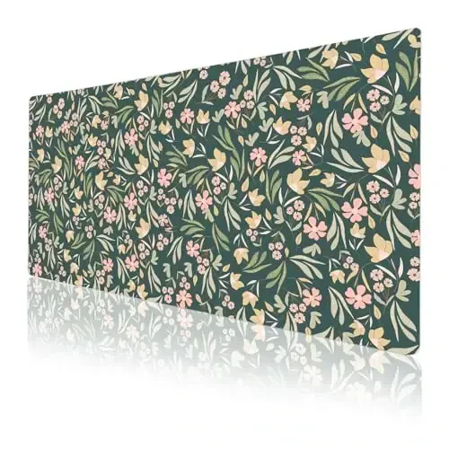 Colorful Star Large Mouse Pad, PU Leather Waterproof Desk Mat, Computer Gaming Mouse Pad, XXL Extended Mousepad Non Slip Desk Pad for School Office Home 31.5