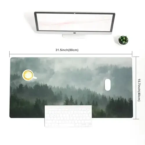 Colorful Star Large Mouse Pad, PU Leather Waterproof Desk Mat, Computer Gaming Mouse Pad, XXL Full Desk Mousepad Non Slip Desk Pad for School Office Home 31.5