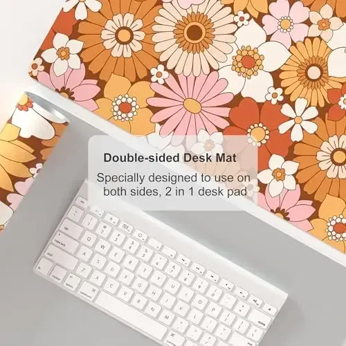 Colorful Star Large Mouse Pad, PU Leather Waterproof Desk Mat, Computer Gaming Mouse Pad, XXL Full Desk Mousepad Non Slip Desk Pad for School Office Home 31.5