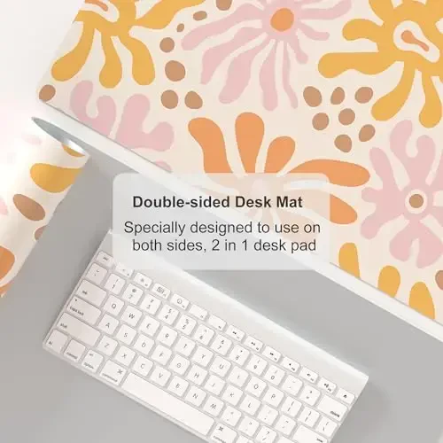 Colorful Star Large Mouse Pad, PU Leather Waterproof Desk Mat, Computer Gaming Mouse Pad, XXL Full Desk Mousepad Non Slip Desk Pad for School Office Home 31.5