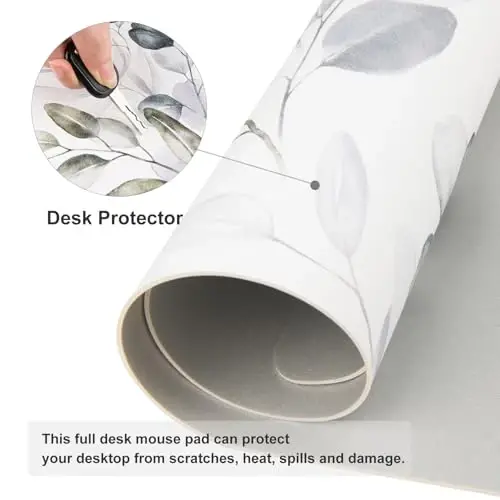 Colorful Star Large Mouse Pad, PU Leather Waterproof Desk Mat, Computer Gaming Mouse Pad, XXL Full Extended Mousepad Non Slip Desk Pad for School Office Home 31.5