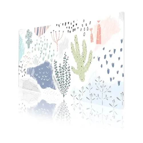 Colorful Star Large Mouse Pad, Waterproof PU Leather Abstract Desk Mat for Women Girls, Cute Desk Accessories Minimalist Home Office Decor, Kids Deak Pad Non-Slip Writing Mat 23.6