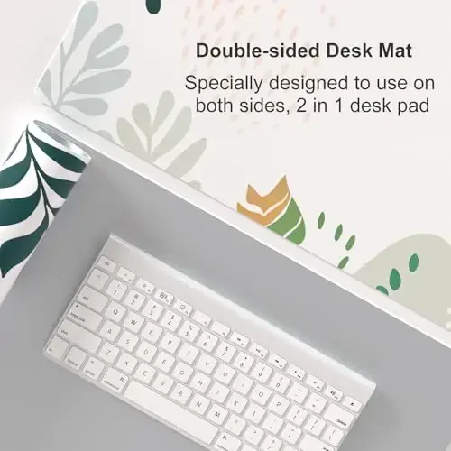 Colorful Star Large Mouse Pad, Green White Waterproof Desk Mat, Abstract Boho Double Sided Computer Gaming Mouse Pad, XXL Full Desk Mousepad Non Slip Desk Pad for School Office Home 31.5