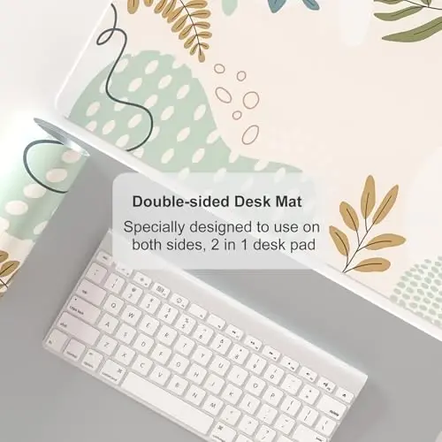 Colorful Star Minimalist Large Mouse Pad, Abstract Botanical Waterproof Desk Mat, Boho Computer Gaming Mouse Pad, XL Full Desk Mousepad Non Slip Writing Pad for School Office Home 23.6