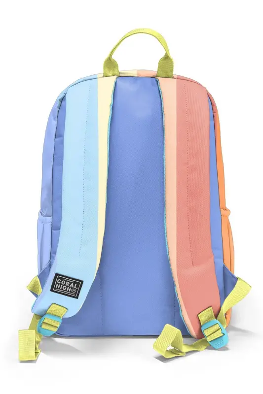 Colorful Striped Autumn 3-Piece School Bag Set-Multicolor - 5