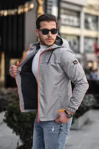 Colorful Zippered Raincoat Seasonal PLDP 2920-GRAY - BYTREND (1)