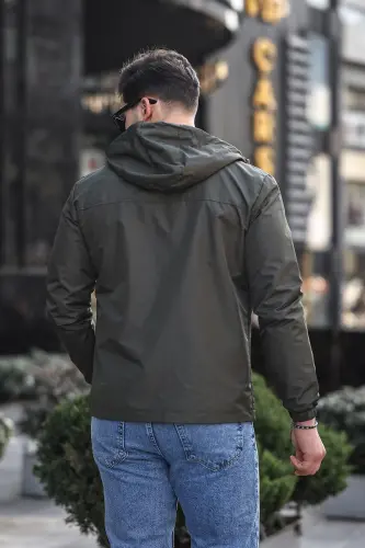 Colorful Zippered Raincoat Seasonal PLDP 2920-KHAKI - 5