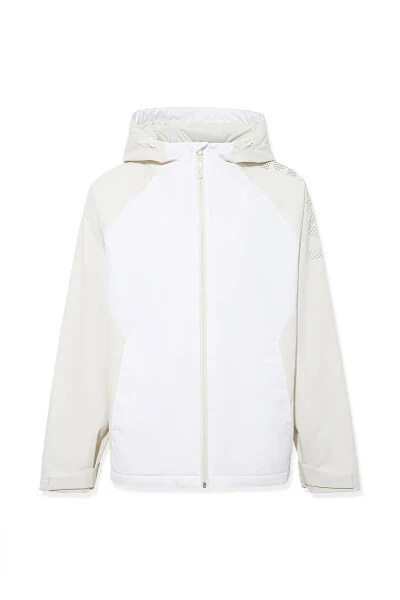 Colour-Blocked Beige Regular Fit Jacket - 4