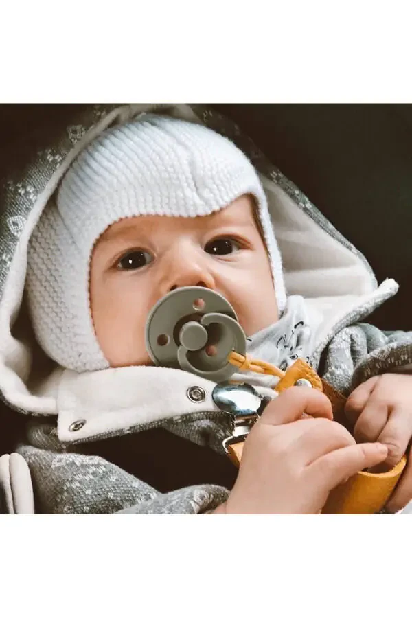 Colour Rubber Pacifier - Sage 0-6 Months - 3