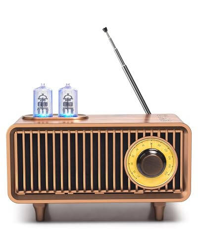 COLSUR Retro Bluetooth Hoparlör, Vintage Radyo, Bas, Bluetooth 5.1 Kablosuz Bağlantı, Ev Ofis, Açık Hava Partisi, Taşınabilir Hoparlör İçin Uygun, iPhone, Android Hoparlör İçin Uygun - 1