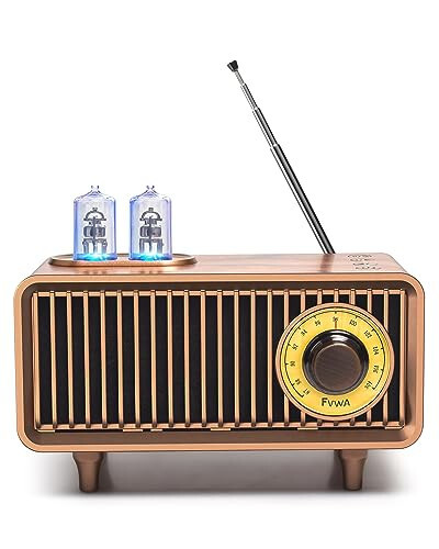 COLSUR Retro Bluetooth Speaker, Vintage Radio, bass, Bluetooth 5.1 Wireless Connection, Suitable for Home Office, Outdoor Party, Portable Speaker, Suitable for iPhone, Android Speaker - 7