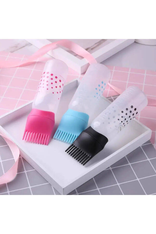 Comb Hair Dye Bottle Hair Care Oil Application Comb Hair Root Dye Application Bottle - 2