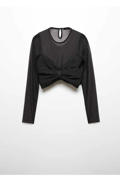 Combined Lace Detail Knit Blouse - 3